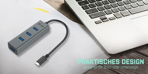 I-TEC USB-C METAL 4-PORT HUB I-TEC USB-C METAL 4-PORT HUB PERP (C31HUBMETAL403)