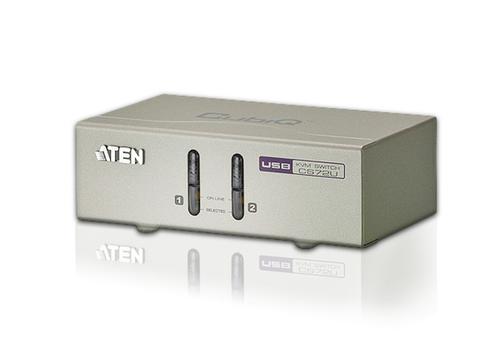 ATEN KVM-switch,  1 konsol styr 2 datorer, VGA/USB (CS72U-AT)