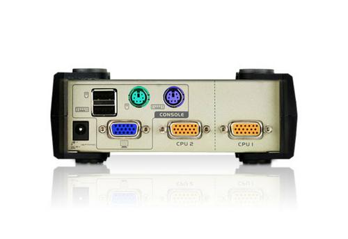 ATEN KVM-switch,  1 konsol styr 2 datorer, OSD, 19", USB & PS/2 (CS82U-AT)
