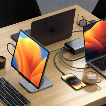SATECHI 200W USB-C 6-portars GaN-laddare - Rymdgrå (ST-C200GM-EU)