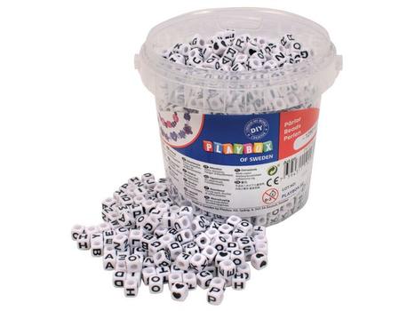 PLAYBOX Perler PLAYBOX bokstaver hvit (2472142)
