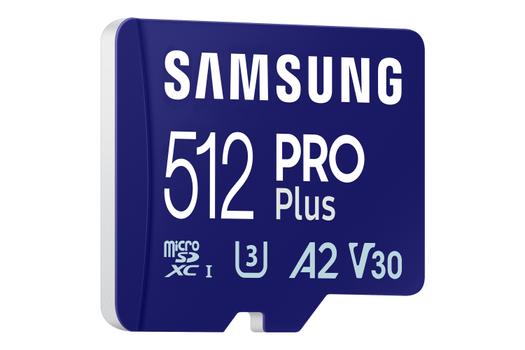 SAMSUNG PRO Plus microSD 512GB UHS-I U3 Full HD 4K UHD 180MB/s Read 130MB/s Write Memory Card Incl. SD-Adapter 2023 (MB-MD512SA/EU)