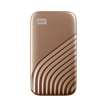 WESTERN DIGITAL WD My Passport WDBAGF0020BGD - SSD - encrypted - 2 TB - external (portable) - USB 3.2 Gen 2 (USB-C connector) - 256-bit AES - gold (WDBAGF0020BGD-WESN)