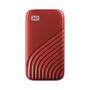 WESTERN DIGITAL WD My Passport SSD WDBAGF0020BRD - SSD - encrypted - 2 TB - external (portable) - USB 3.2 Gen 2 (USB-C connector) - 256-bit AES - red