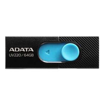 A-DATA USB 2.0 Stick UV220 64GB Black/ Blue (AUV220-64G-RBKBL)