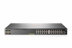 Hewlett Packard Enterprise HPE Aruba 2930F 24G PoE+ 4SFP+ TAA - Switch - L3 - Beheerd - 24 x 10/100/1000 (PoE+) + 4 x 1 Gigabit / 10 Gigabit SFP+ (uplink) - rack-uitvoering - PoE+ (370 W) - TAA Compliant
