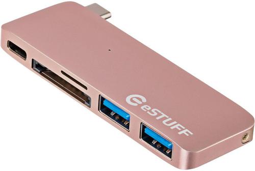 eSTUFF USB C Slot-in Hub Rose (ES84121-ROSE)