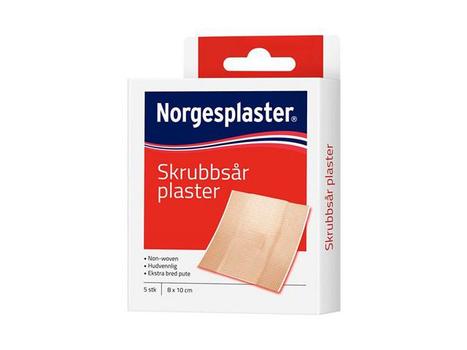 Norgesplaster Plaster NORGESPLASTER Skrubbsår 8x10cm (4114*10)