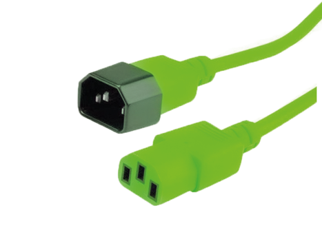 LinkIT strømkabel C13/C14 grønn 1,5m PVC | 3 x 1,00 mm² (NYEC13C14-15M-GRE)
