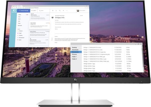 HP 23" skjerm E23 G4 1920x1080 IPS, 5ms, 1000:1, VGA/ HDMI/ DP (9VF96AA)