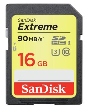 SANDISK Extreme - Flash-minneskort - 16 GB - UHS Class 3 / Class10 - SDHC UHS-I (SDSDXNE-016G-GNCIN)