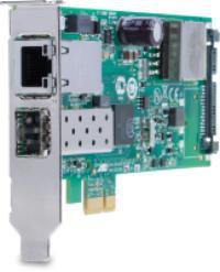 Allied Telesis PCI-Express Dual Port PoE+ Adapter:1G SFP, 10/ 100/ 1000T PoE+ (AT-2911GP/SFP-001)