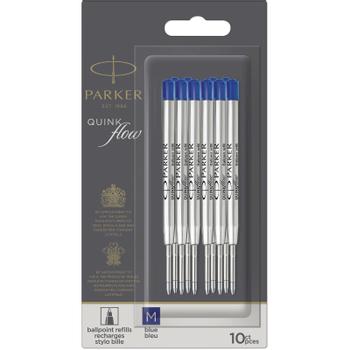 PARKER Jotter refill medium 0,7mm blå 10stk (2119154)