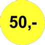 WhiteLabel Prisetiketter 50,- Gul