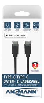 ANSMANN Usb Cable 0.12 M Usb C Black (1700-0121)