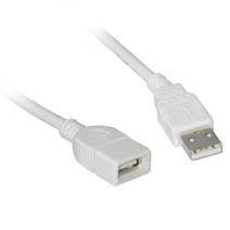 C2G USB Extension Cable | USB-A - USB-A | 2.0 | 2m | Vit (19018               )