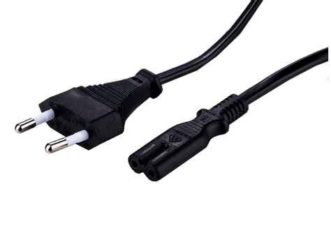 LinkIT strømkabel CEE 7/16 - C7 svart 5m Euro - C7 | 2 x 0,75mm² | PVC (NYESCC7-5M)