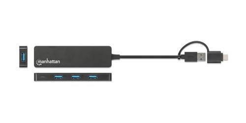 MANHATTAN MH 4-Port USB 3.2 Gen 1 Combo Hub (180863)