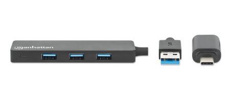 MANHATTAN MH 4-Port USB 3.2 Gen 1 Combo Hub (180863)