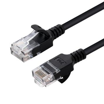 MicroConnect nettverkskabel - 50 cm - svart (V-UTP6A005S-SLIM)