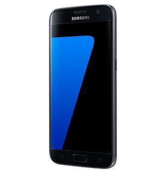 SAMSUNG Galaxy S7 Flat 32 GB Svart Smarttelefon,  5,1" skjerm, 12/5MP kamera, Android 6.0, MicroSD, Vattenskyddad (SM-G930FZKANEE)