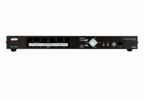 ATEN KVM  4-PC 1-Br Split-Screen CM1164A Switch Box, DVI-I DL, USB, Lyd (CM1164A)