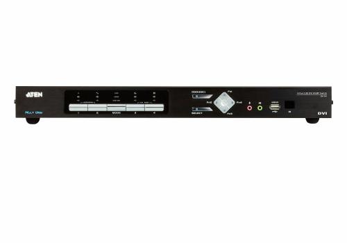 ATEN N CM1164A 4-Port USB DVI Multi-View KVMP Switch - KVM / audio / USB switch - 4 x KVM / audio / USB - 1 local user - rack-mountable (CM1164A)