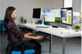 KENSINGTON n SmartFit One-Touch Dual Monitor Arm - Mounting kit - adjustable arm - for 2 monitors - metal - silver grey - screen size: 13"-32" - C-clamp, grommet, desk-mountable (K55471EU)