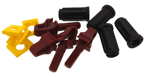 DIREKTRONIK Rackstuds V2 Röd/Brun 20-Pack (20100645)