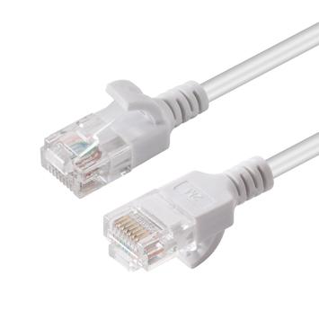MicroConnect CAT6a U/UTP SLIM nettverkskabel 5m, Hvit (V-UTP6A05W-SLIM)