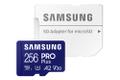 SAMSUNG g PRO Plus MB-MD256SA - Flash memory card (microSDXC to SD adapter included) - 256 GB - A2 / Video Class V30 / UHS-I U3 - microSDXC UHS-I - blue (MB-MD256SA/EU)