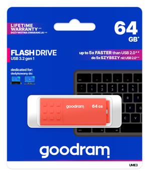 GOODRAM Ume3 Usb Flash Drive 64 Gb  (UME3-0640O0R11)