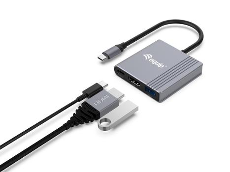 EQUIP 3 In 1 Usb-C To Hdmi / Usb-A (133488)