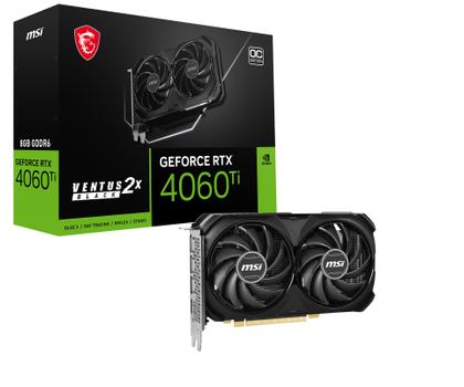 MSI GeForce RTX 4060 Ti Ventus 2X Black 8G OC, 8192 MB GDDR6 (V515-017R)