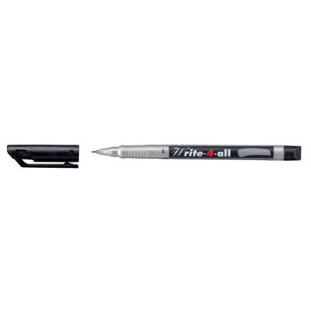 STABILO Write-4-All Super Fine Permanent Marker 0.4mm Line Black (Pack 10) - 166/46 (166-46)