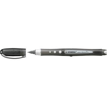 STABILO worker+ Colorful Rollerball Pen 0.5mm Line Black (Pack 10) - 2019/46 (2019-46)