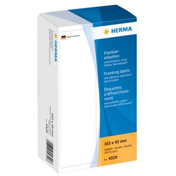 HERMA Franking Labels     163x45 500 pcs. double         4329 (4329)