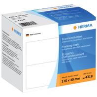 Herma Franking labels - Papir - selv-adhesiv - hvit - 130 x 40 mm 1000 etikett(er) (500 ark x 2) merkelapper