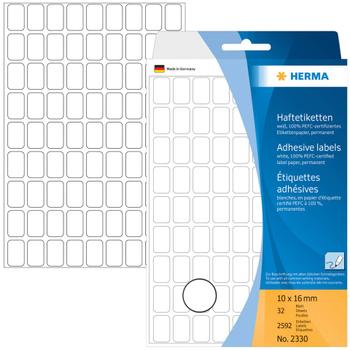 HERMA multi-purpose labels, white, 10 x 16 mm, (2592) (2330)