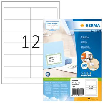 HERMA Etikett HERMA Premium 97x42,3mm (1200) (4669)