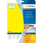Herma Special - Papir - matt - permanent selv-adhesiv - gul - 70 x 37 mm 480 etikett(er) (20 ark x 24) merkelapper