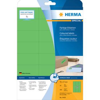HERMA S.P. GREEN 70X37mm (25) (4469)