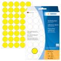 multi-purpose labels, ø 19 mm, yellow, (1280)