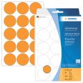 multi-purpose labels, ø 32 mm, luminous orange, (360)