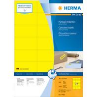 Herma Special - Papir - matt - permanent selv-adhesiv - gul - 70 x 37 mm 2400 etikett(er) (100 ark x 24) merkelapper