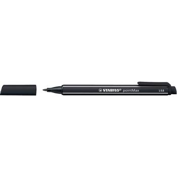 STABILO pointMax Nylon Tip Writing pen 0.4mm Line Black (Pack 10) 488/46 (488/46)