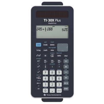 TEXAS TI-30X Plus MathPrint,  Lomme, Videnskabelig regnemaskine,  16 cifre, Batteri/ Solar,  Sort (TI 30X PLUS MathPrint)