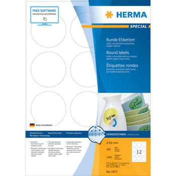 HERMA Etikett HERMA Movable rund Ø60mm (1200) (4477)