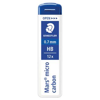 STAEDTLER Mars Micro Pencil Lead Refill HB 0.7mm Lead 12 Leads Per Tube (Pack 12) - 25007-HB (250 07-HB)