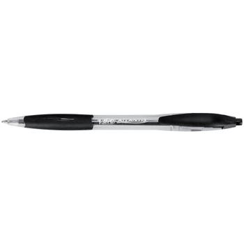BIC Atlantis Retractable Ballpoint Pen 1mm Tip 0.32mm Line Black (Pack 12) - 8871321 (8871321)